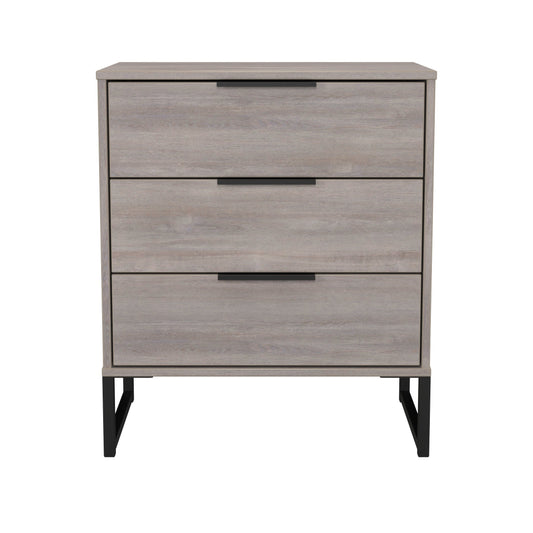 Hong Kong G Chest of Drawers Light Grey 3 Drawers 76cm
