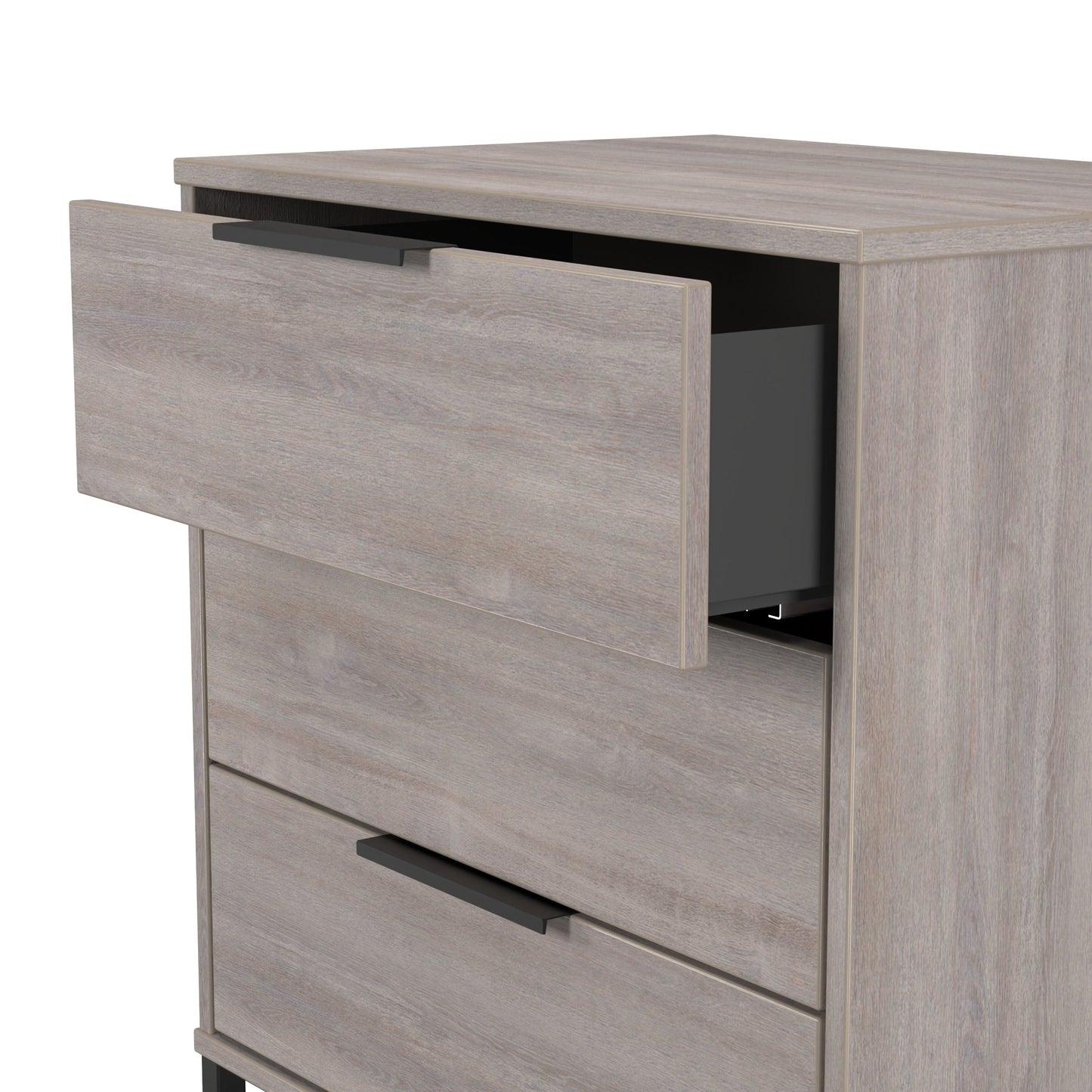 Hong Kong G Chest of Drawers Light Grey 3 Drawers 76cm