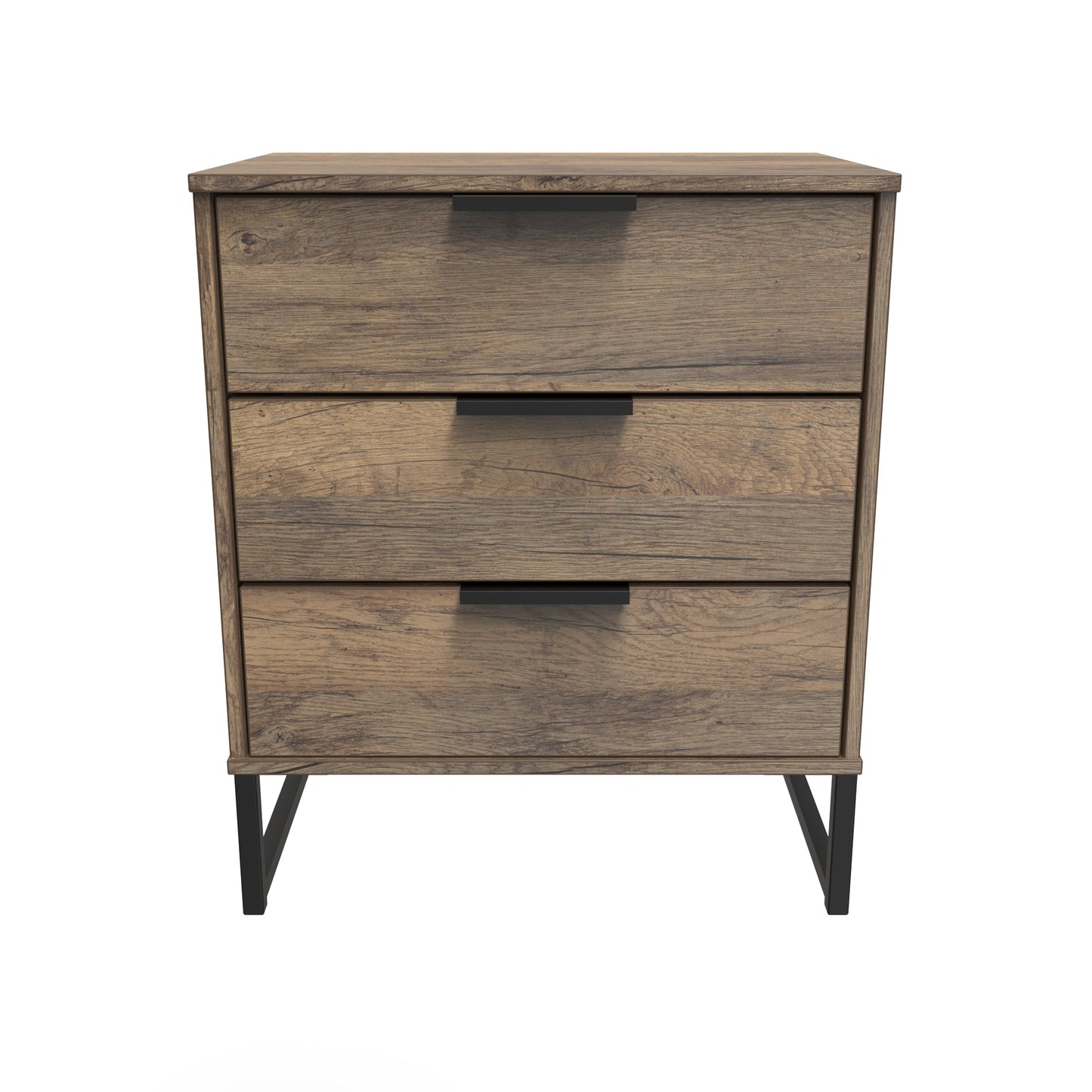 Hong Kong G Chest of Drawers Oak 3 Drawers 76cm