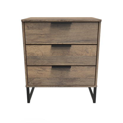 Hong Kong G Chest of Drawers Oak 3 Drawers 76cm
