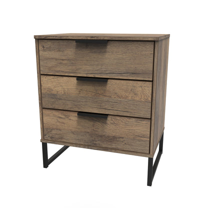 Hong Kong G Chest of Drawers Oak 3 Drawers 76cm