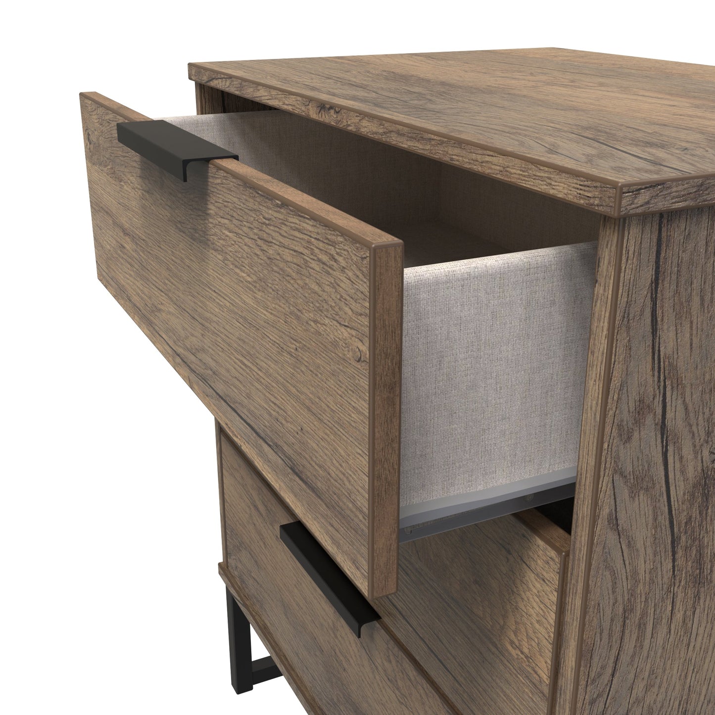 Hong Kong G Chest of Drawers Oak 3 Drawers 76cm