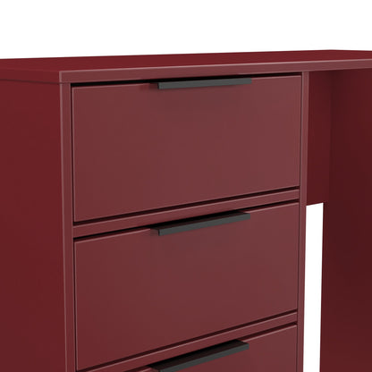 Hong Kong G Desk Red 4 Drawers 97cm