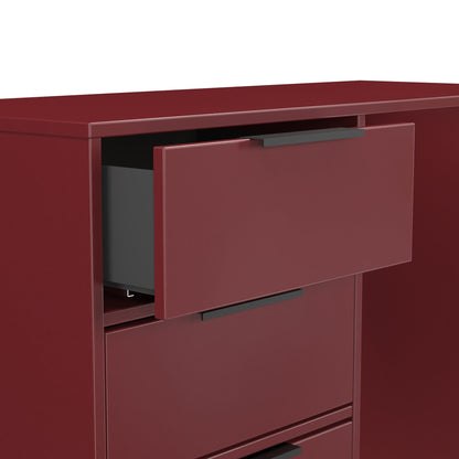 Hong Kong G Desk Red 4 Drawers 97cm