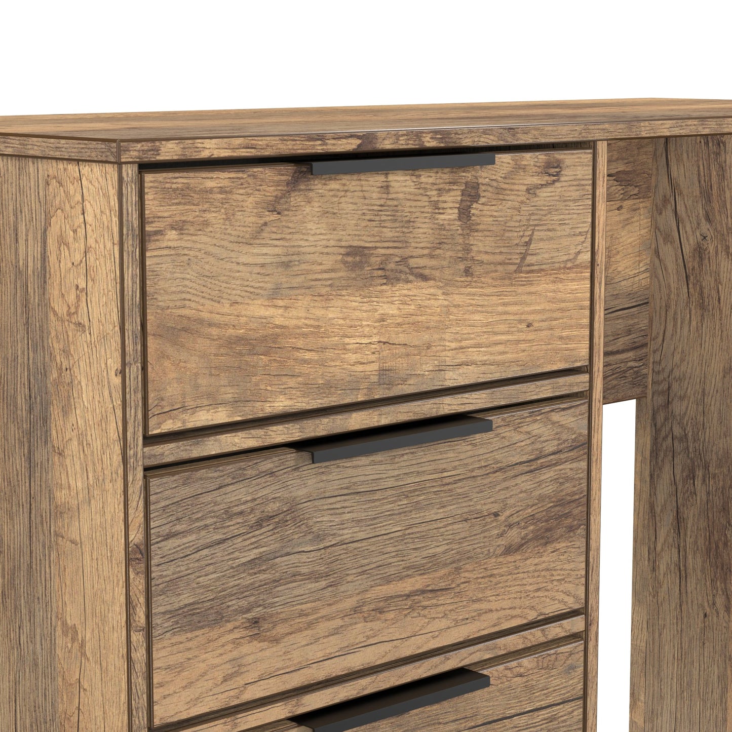 Hong Kong G Desk Oak 4 Drawers 97cm