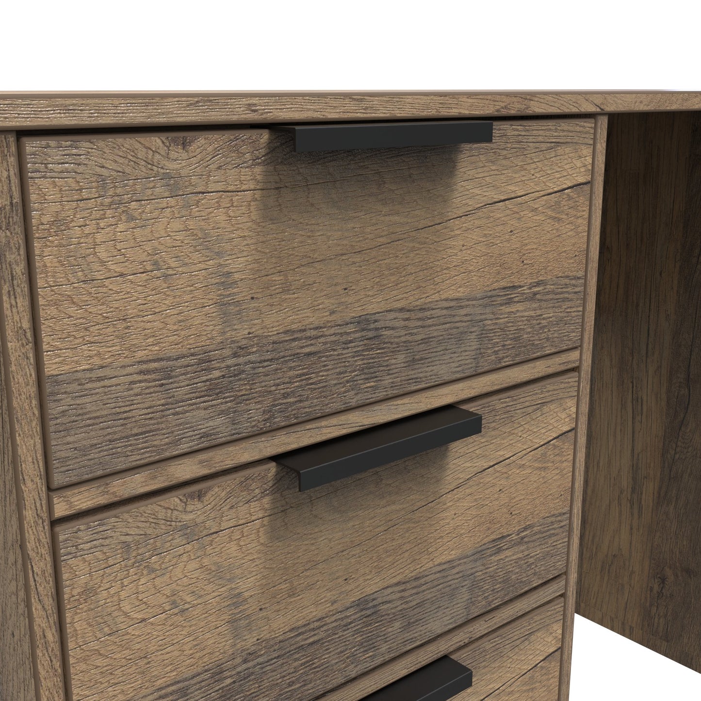 Hong Kong G Desk Oak 4 Drawers 97cm