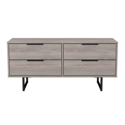 Hong Kong G Large Chest of Drawers Light Grey 4 Drawers 115cm