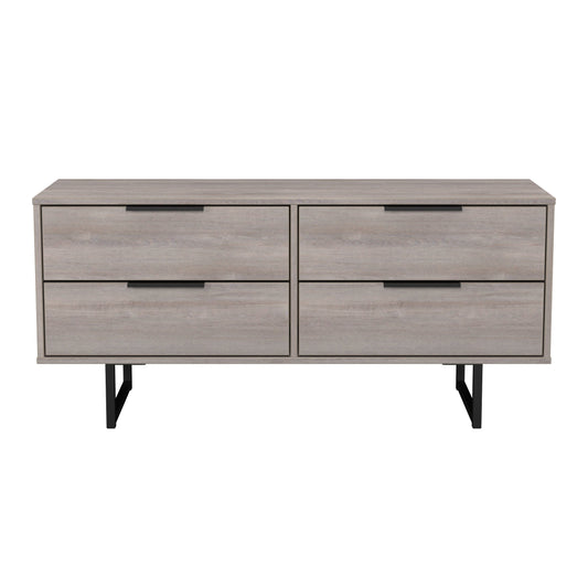 Hong Kong G Large Chest of Drawers Light Grey 4 Drawers 115cm