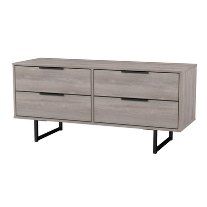 Hong Kong G Large Chest of Drawers Light Grey 4 Drawers 115cm