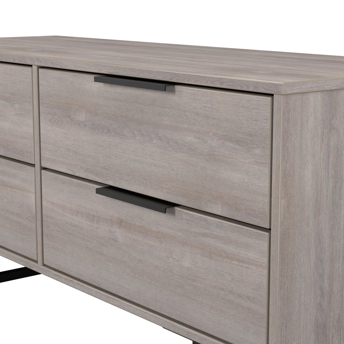 Hong Kong G Large Chest of Drawers Light Grey 4 Drawers 115cm