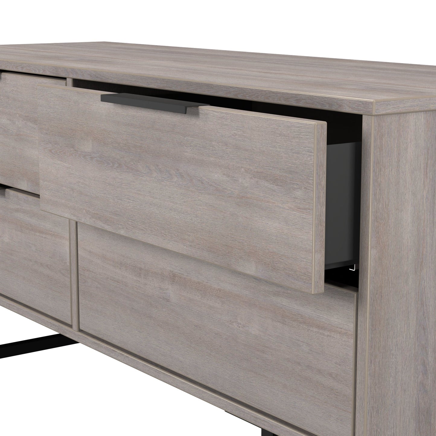 Hong Kong G Large Chest of Drawers Light Grey 4 Drawers 115cm