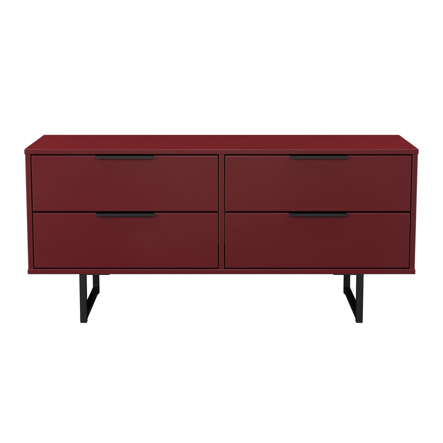 Hong Kong G Large Chest of Drawers Red 4 Drawers 115cm