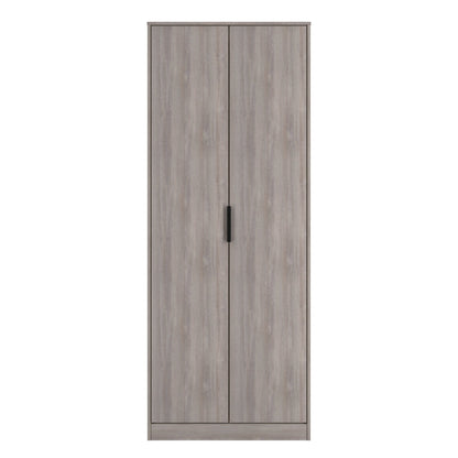 Hong Kong G Tall Wardrobe Light Grey 2 Doors 1 Shelf 197cm