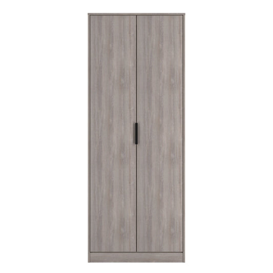 Hong Kong G Tall Wardrobe Light Grey 2 Doors 1 Shelf 197cm