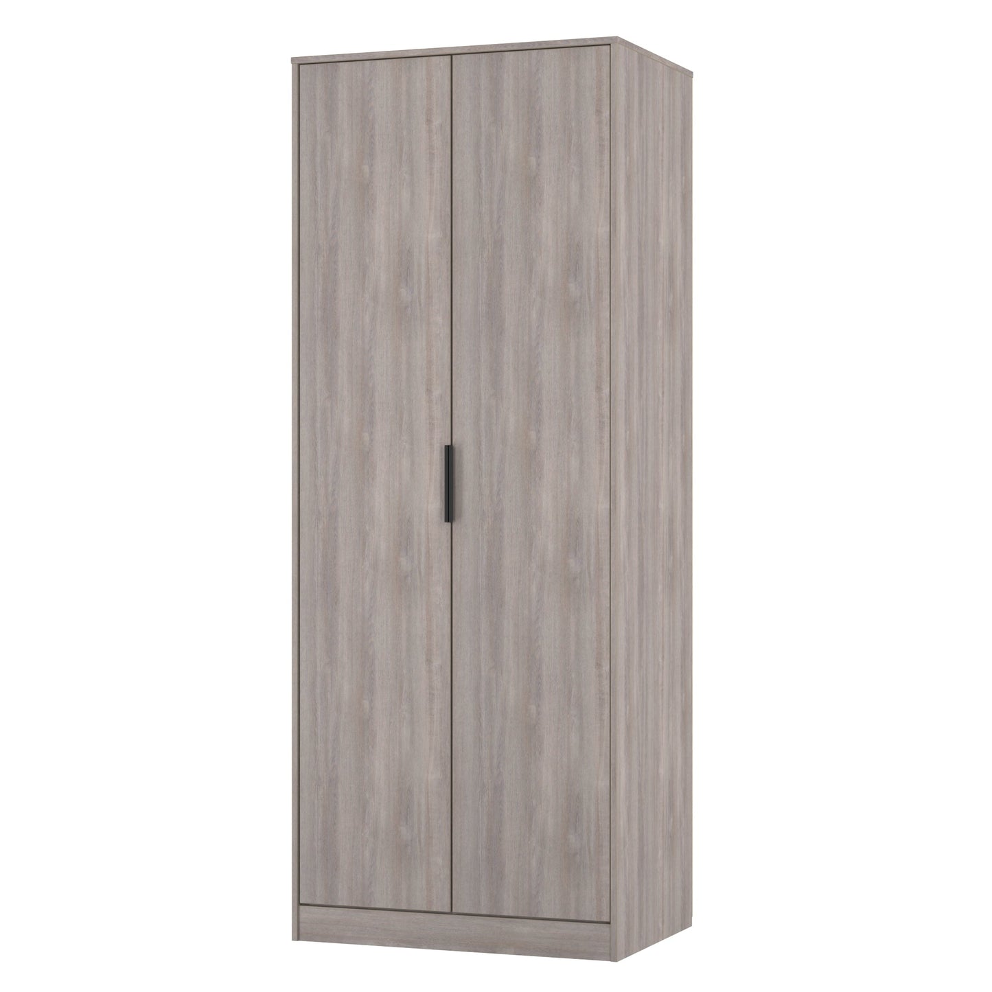 Hong Kong G Tall Wardrobe Light Grey 2 Doors 1 Shelf 197cm