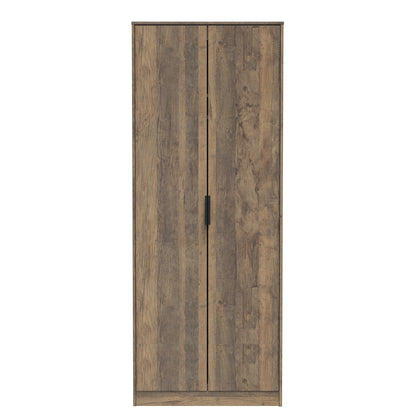 Hong Kong G Tall Wardrobe Oak 2 Doors 1 Shelf 197cm