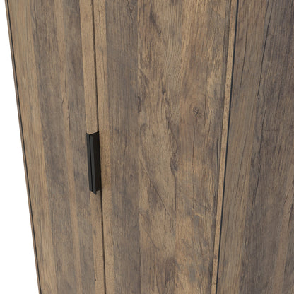 Hong Kong G Tall Wardrobe Oak 2 Doors 1 Shelf 197cm