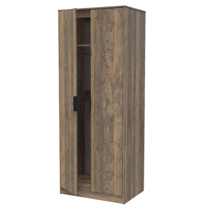 Hong Kong G Tall Wardrobe Oak 2 Doors 1 Shelf 197cm