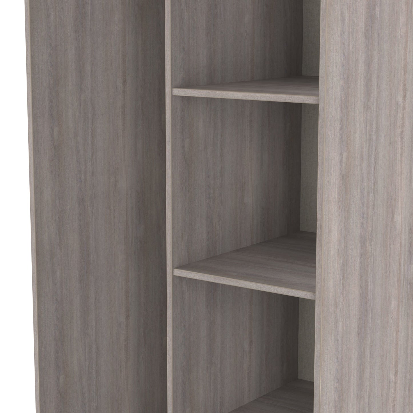 Hong Kong G Tall Wardrobe Light Grey 5 Shelves 197cm
