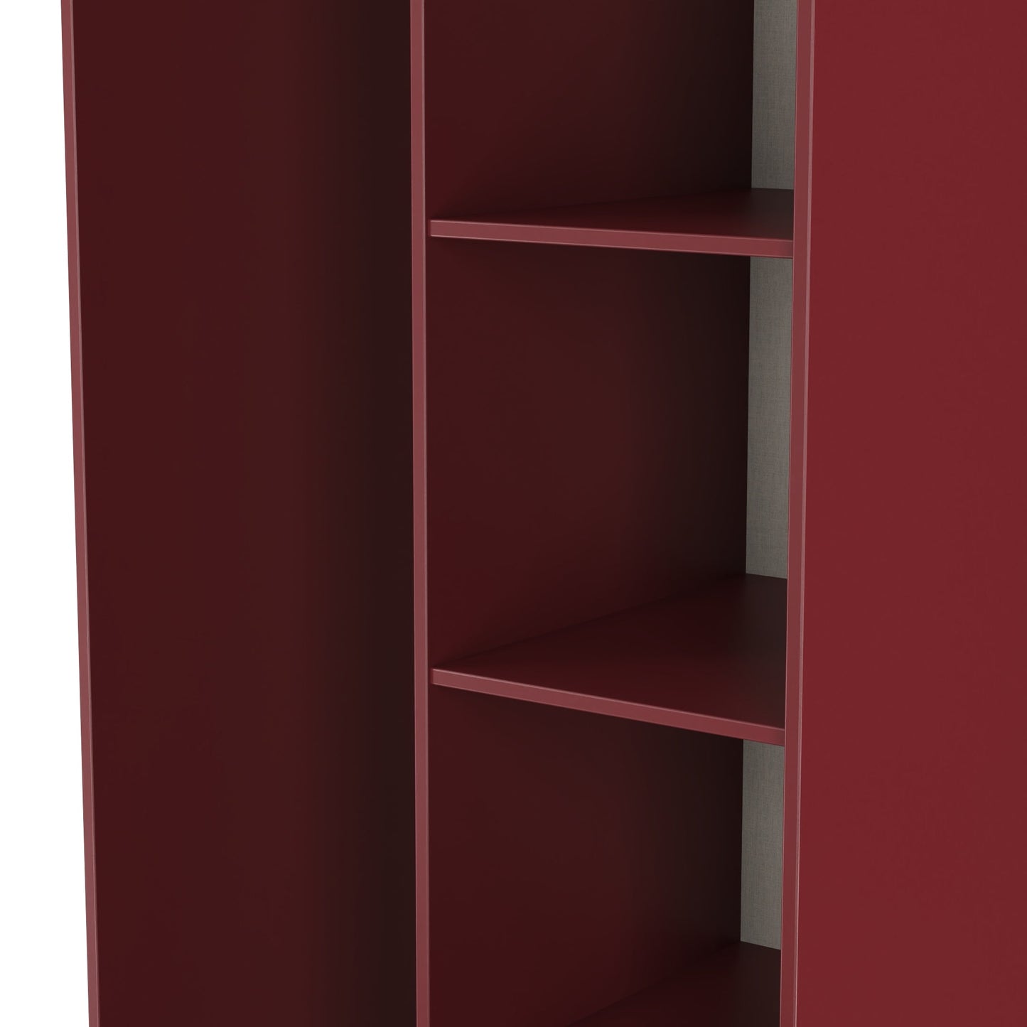 Hong Kong G Tall Wardrobe Red 5 Shelves 197cm