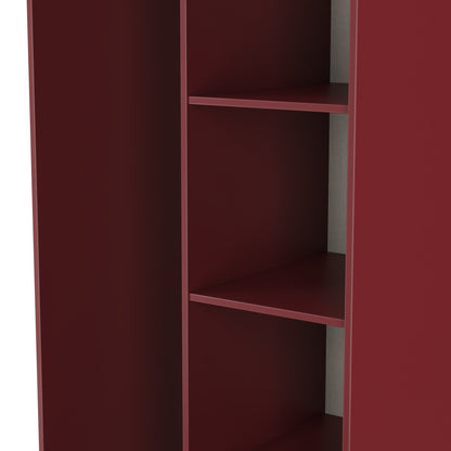 Hong Kong G Tall Wardrobe Red 5 Shelves 197cm