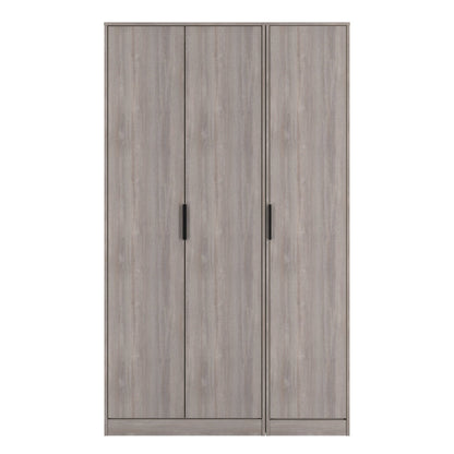 Hong Kong G Tall Wardrobe Light Grey 3 Doors 1 Shelf 198cm