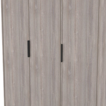 Hong Kong G Tall Wardrobe Light Grey 3 Doors 1 Shelf 198cm