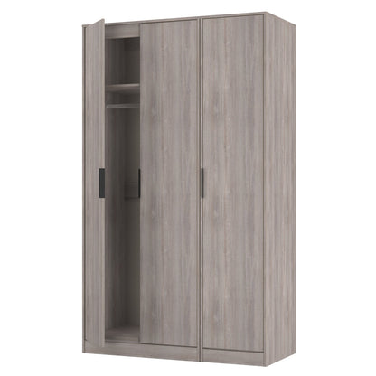 Hong Kong G Tall Wardrobe Light Grey 3 Doors 1 Shelf 198cm