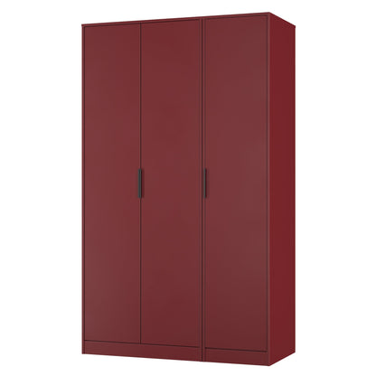 Hong Kong G Tall Wardrobe Red 3 Doors 1 Shelf 198cm