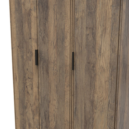 Hong Kong G Tall Wardrobe Oak 3 Doors 1 Shelf 198cm