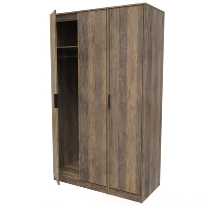 Hong Kong G Tall Wardrobe Oak 3 Doors 1 Shelf 198cm