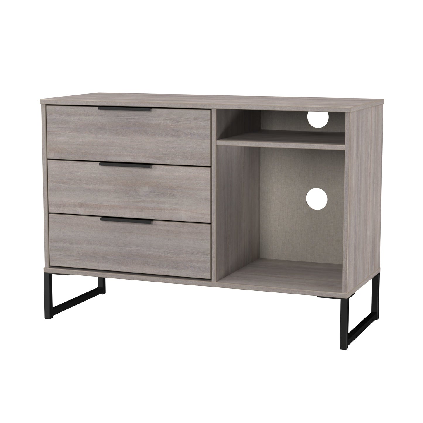 Hong Kong G TV Unit Light Grey 2 Shelves 3 Drawers 97cm