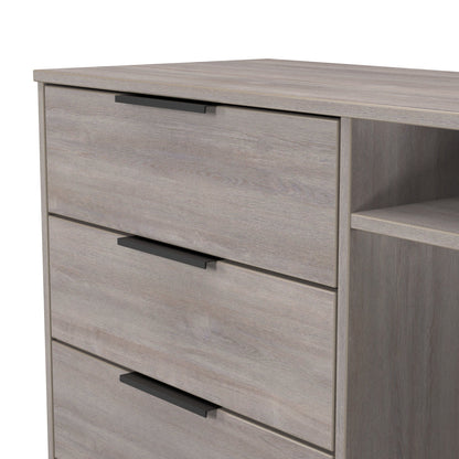 Hong Kong G TV Unit Light Grey 2 Shelves 3 Drawers 97cm
