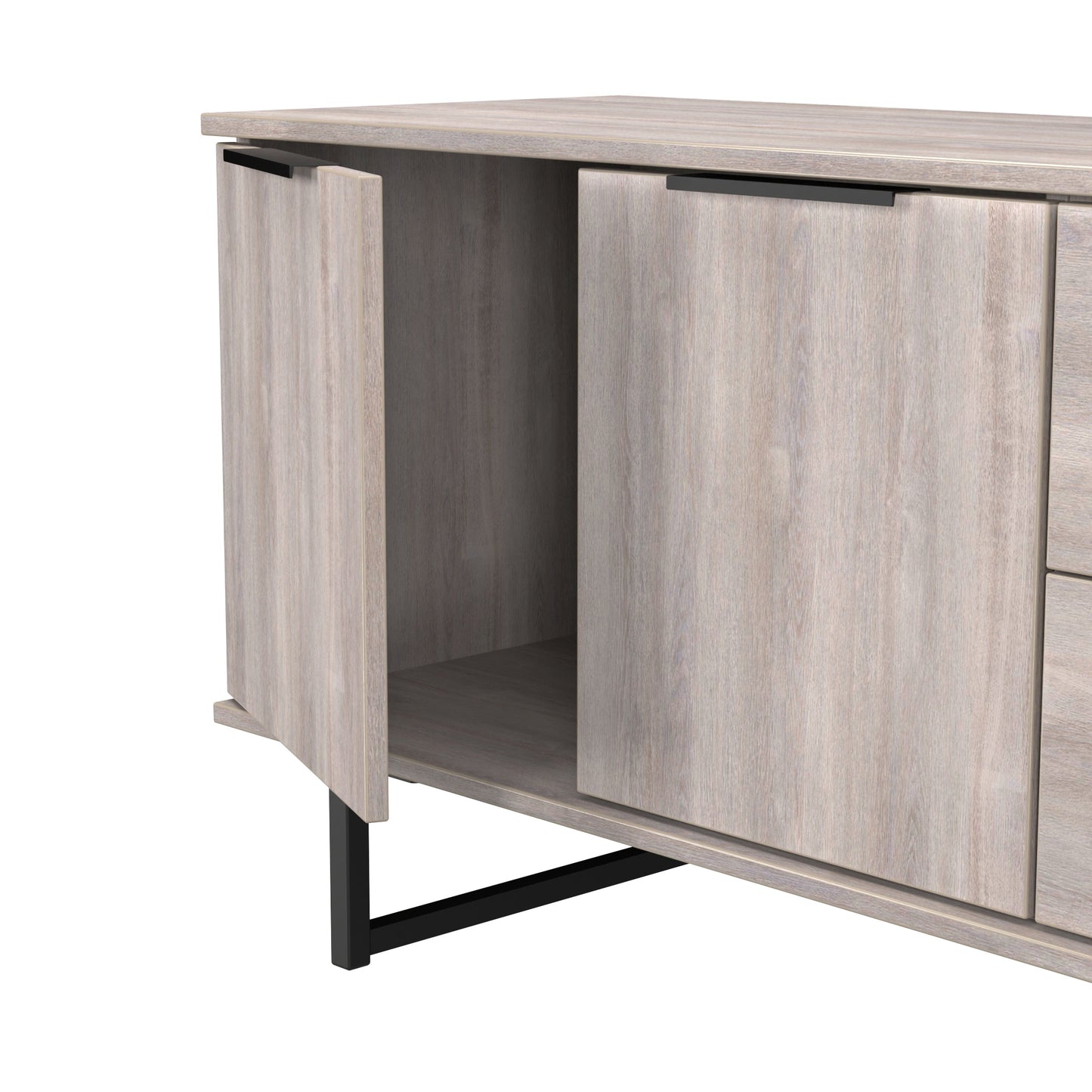 Hong Kong G Large Sideboard Light Grey 2 Doors 2 Drawers 147cm