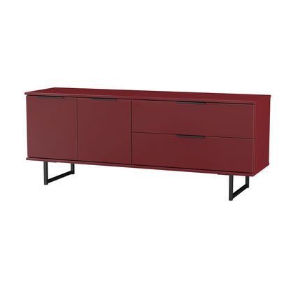 Hong Kong G Large Sideboard Red 2 Doors 2 Drawers 147cm
