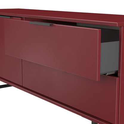 Hong Kong G Large Sideboard Red 2 Doors 2 Drawers 147cm