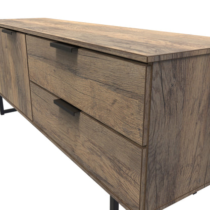 Hong Kong G Large Sideboard Oak 2 Doors 2 Drawers 147cm