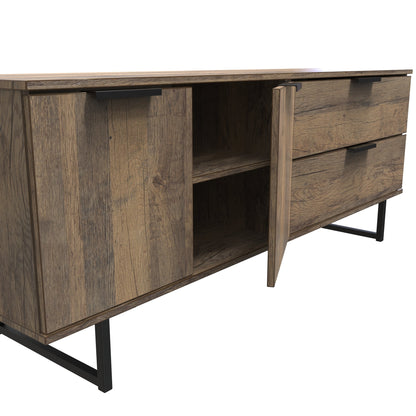 Hong Kong G Large Sideboard Oak 2 Doors 2 Drawers 147cm