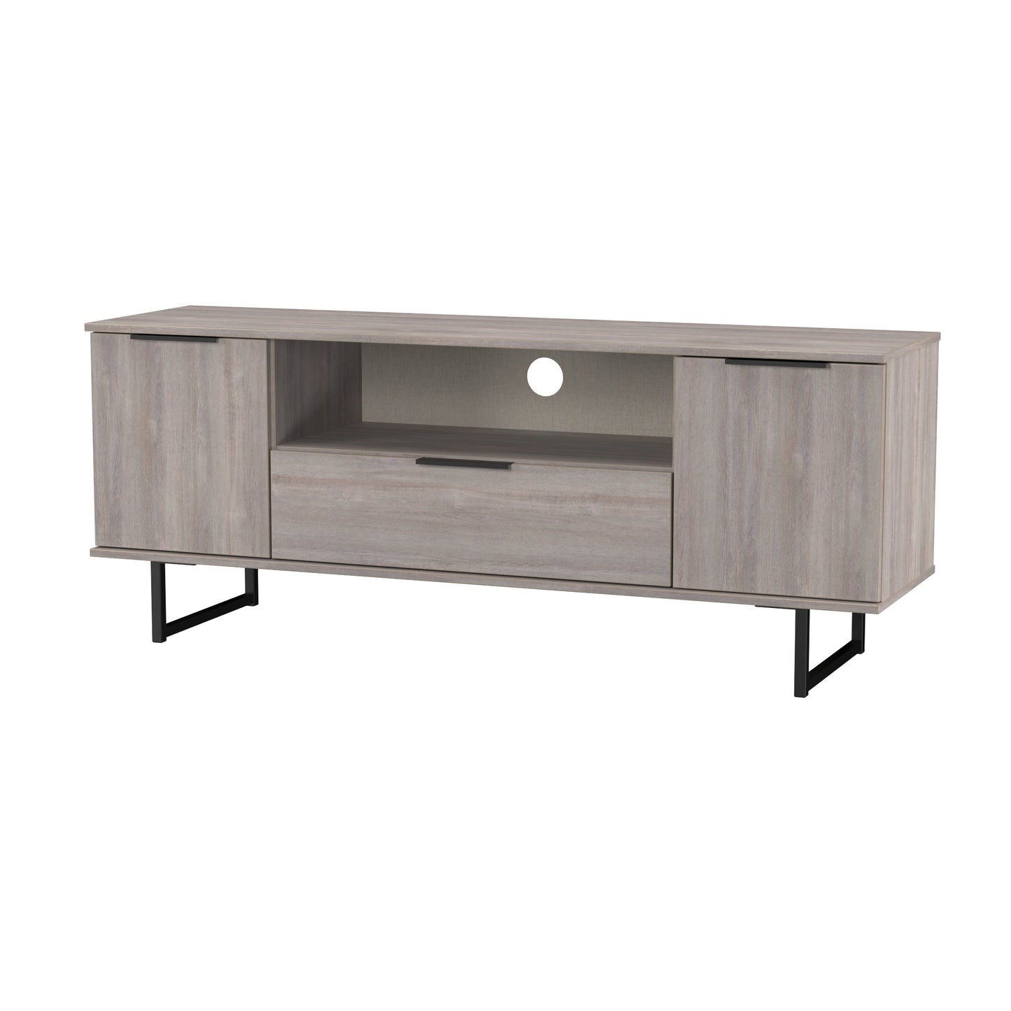 Hong Kong G TV Unit Light Grey 1 Shelf 1 Drawer 2 Doors 144cm