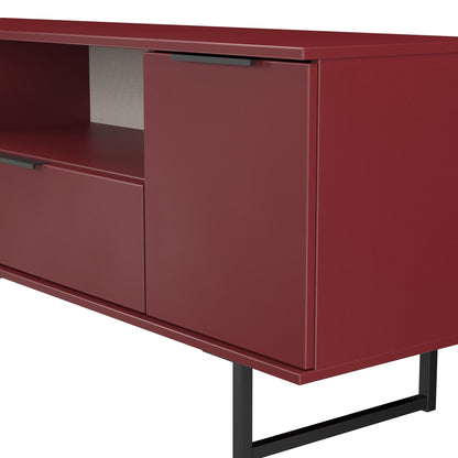 Hong Kong G TV Unit Red 1 Shelf 1 Drawer 2 Doors 144cm