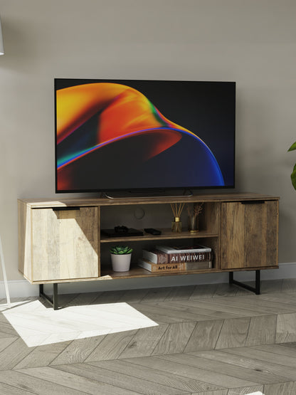 Hong Kong G Large Sideboard Oak 2 Doors 2 Drawers 147cm