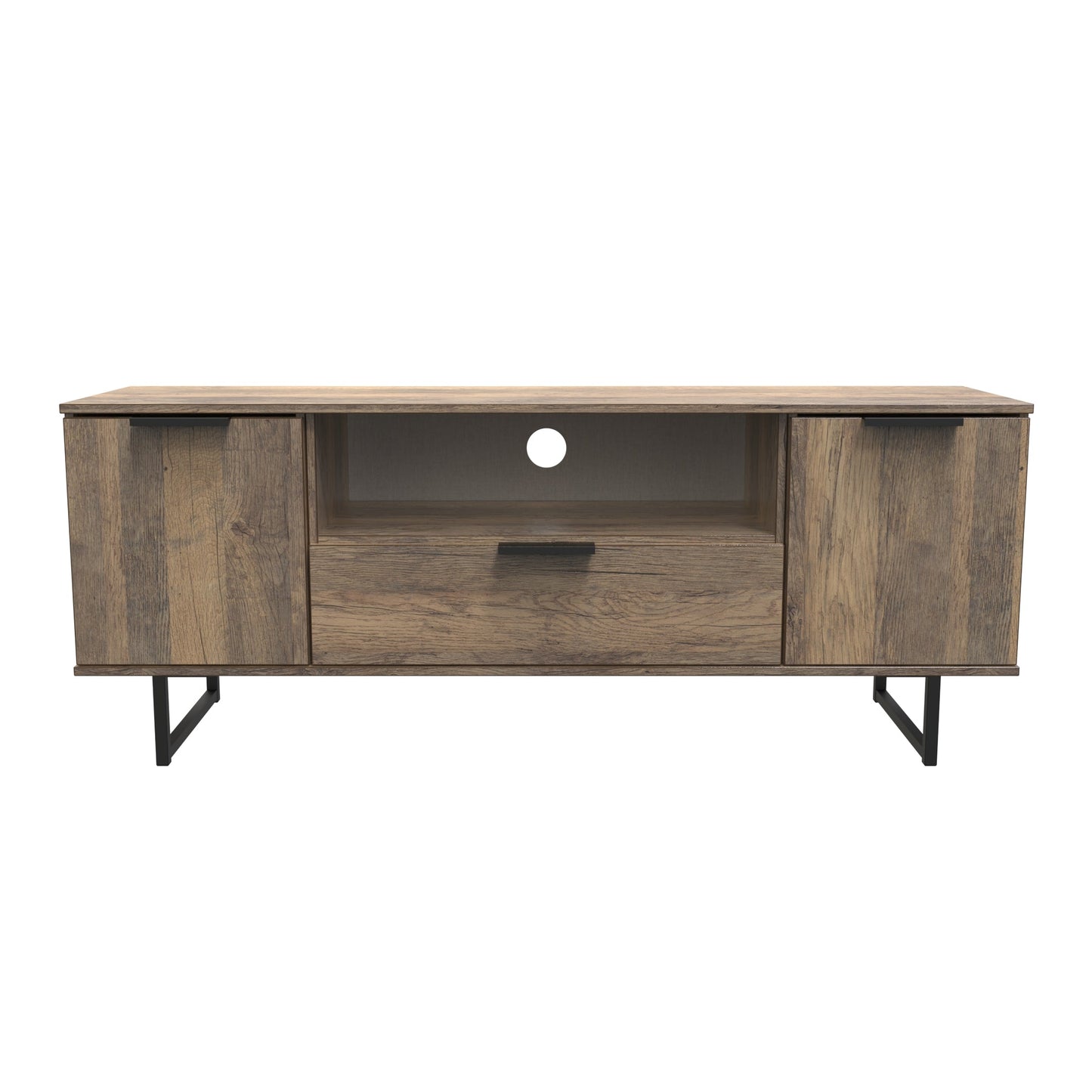 Hong Kong G TV Unit Oak 1 Shelf 1 Drawer 2 Doors 144cm