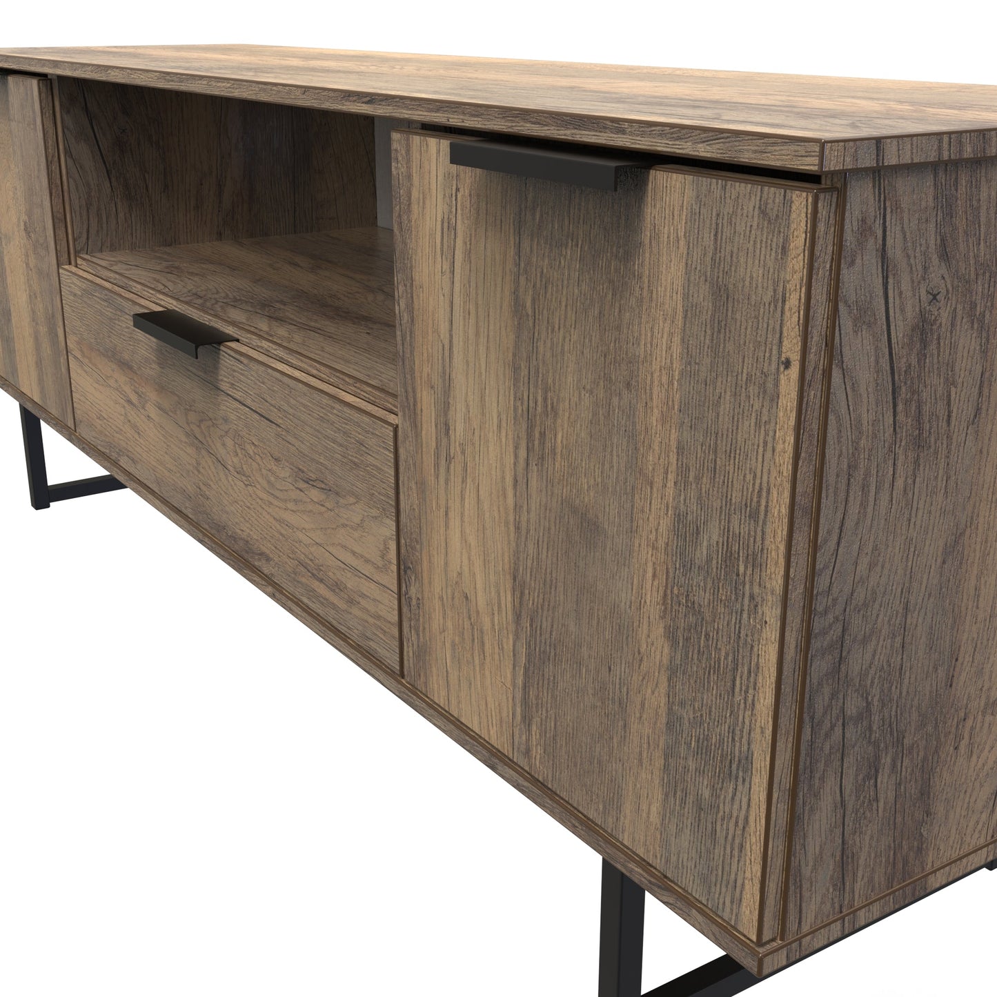 Hong Kong G TV Unit Oak 1 Shelf 1 Drawer 2 Doors 144cm