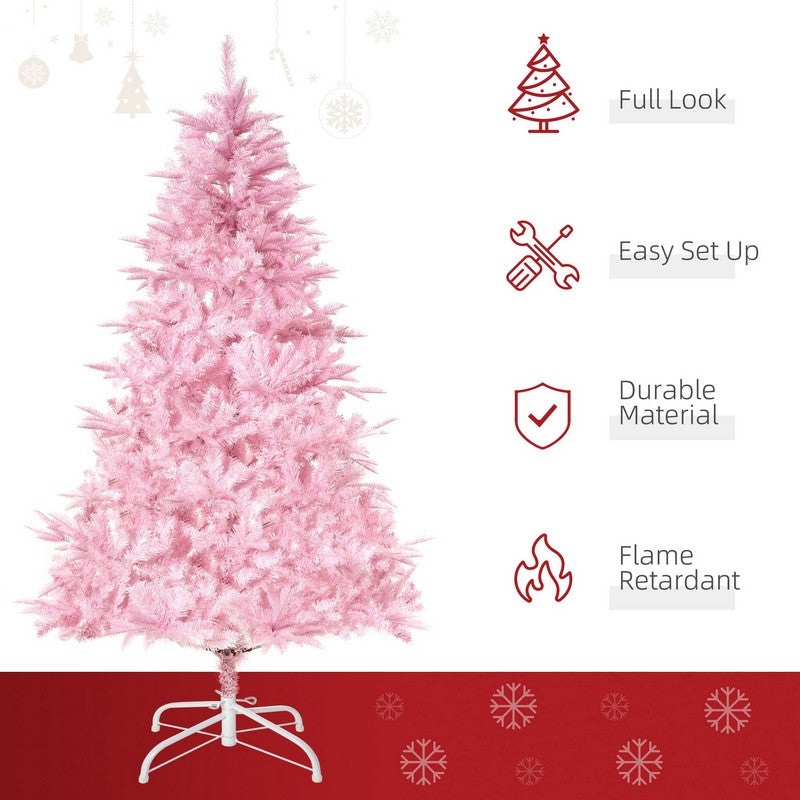 Homcom 6 Foot Artificial Christmas Tree Holiday Xmas Holiday Tree Decoration with Automatic Open for Home Party