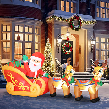 Santa Sleigh Inflatable Christmas Decoration - 240cm