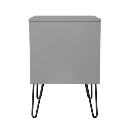 Harlequin Bedside Table Grey 2 Drawers 60cm