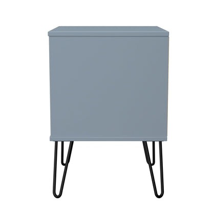 Harlequin Bedside Table Light Blue 2 Drawers 60cm