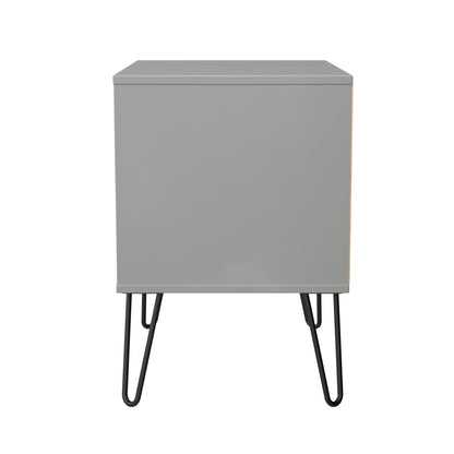 Harlequin Side Table Grey 2 Drawers 60cm