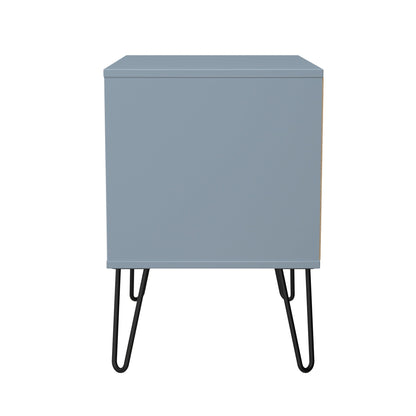 Harlequin Side Table Light Blue 2 Drawers 60cm