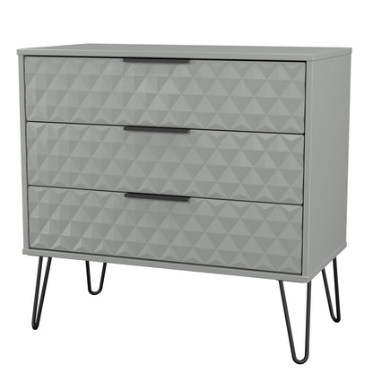 Harlequin Chest of Drawers Grey 3 Drawers 77cm